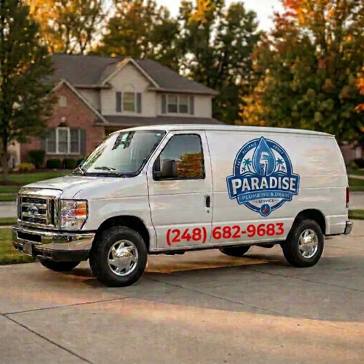 Local Paradise Plumbing technician ready for service in Southeastern Michigan